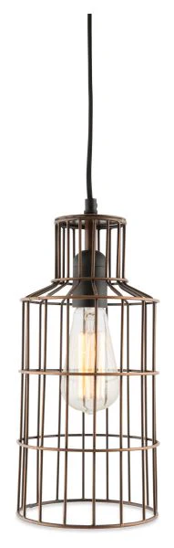 Bottle Galvanized Iron Wire Pendant Hanging Light  -  Antique Copper  - FH06 - Available In-Store Only
