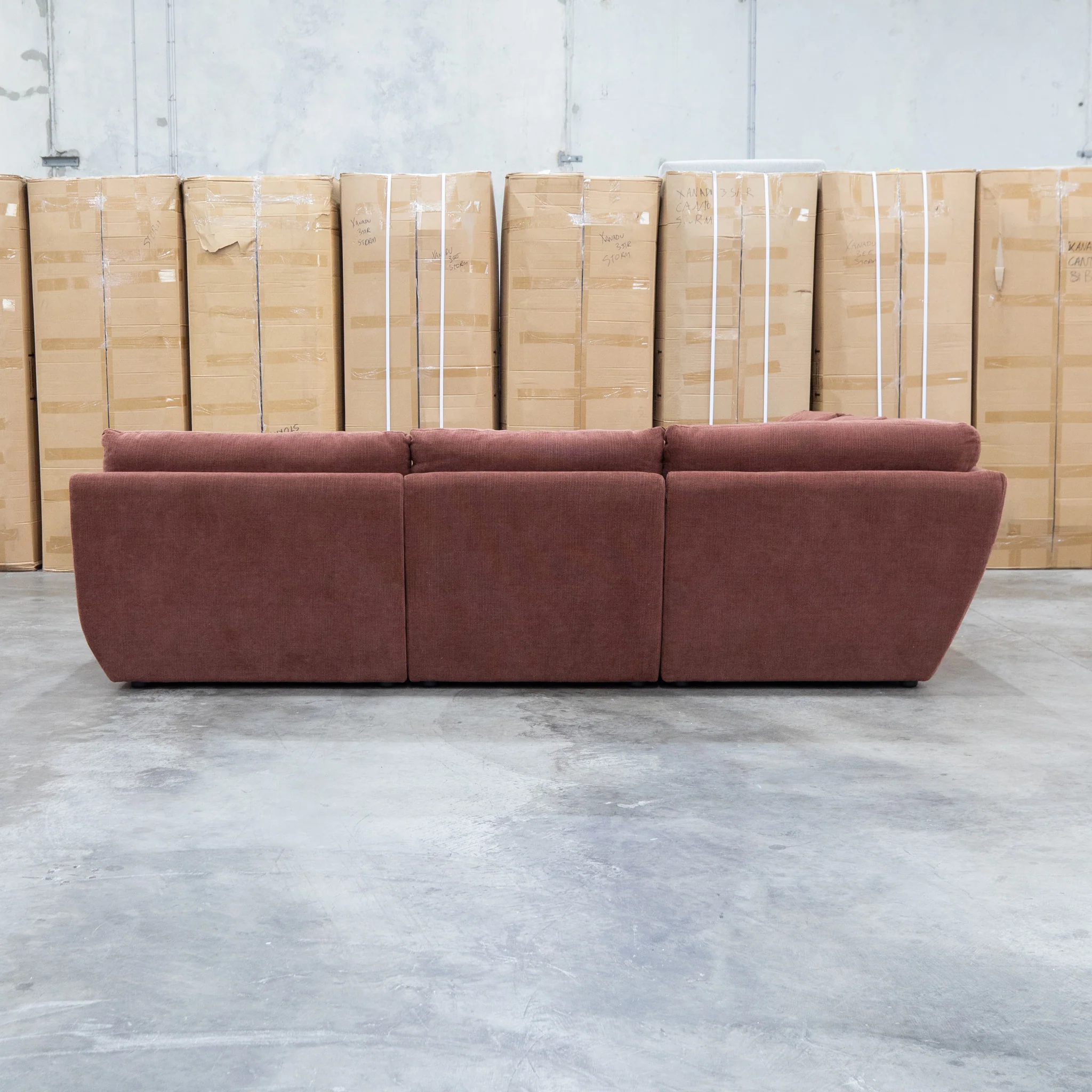 Bradford Modular Corner Lounge with Ottoman - Chestnut - Image 8