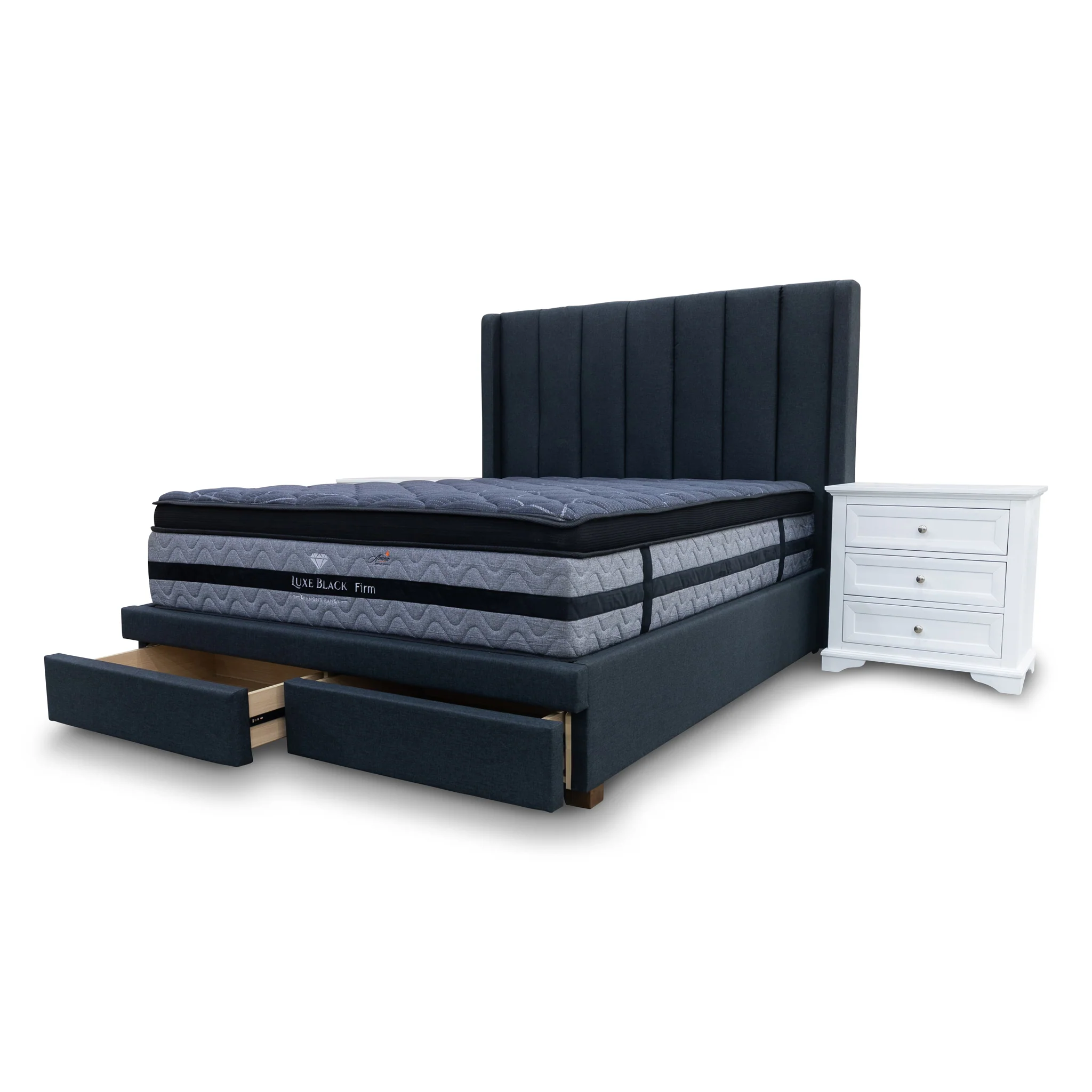 Chester King Fabric Storage Bed - Charcoal - Image 14