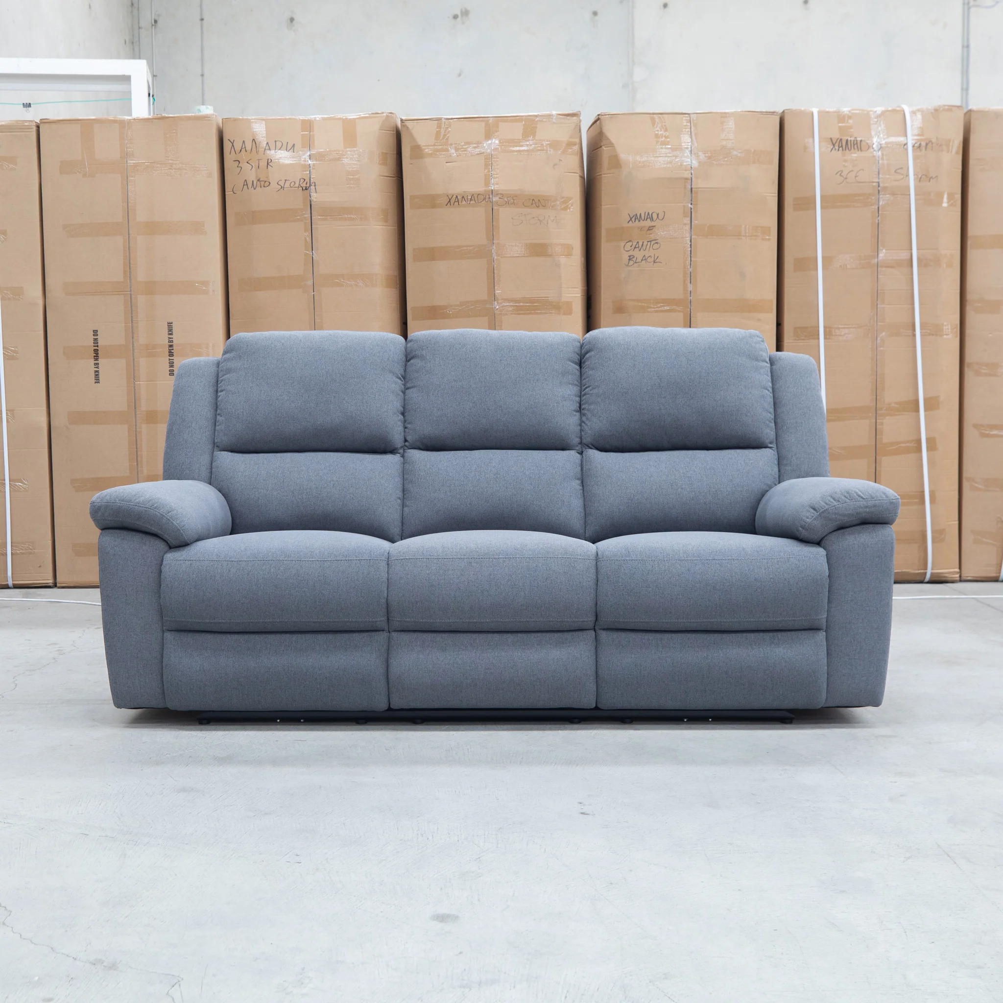 Coral Three Seat Electric Reclining Lounge - Slate - Image 3
