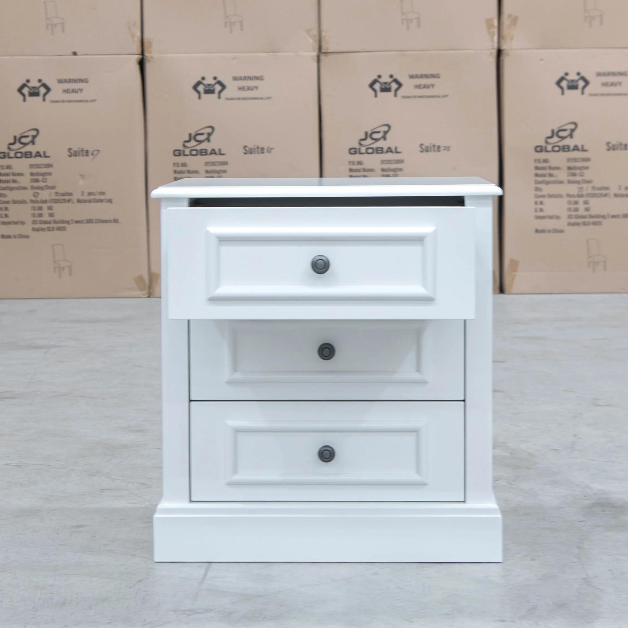 Hampton 3 Drawer Bedside - X Side - Image 3