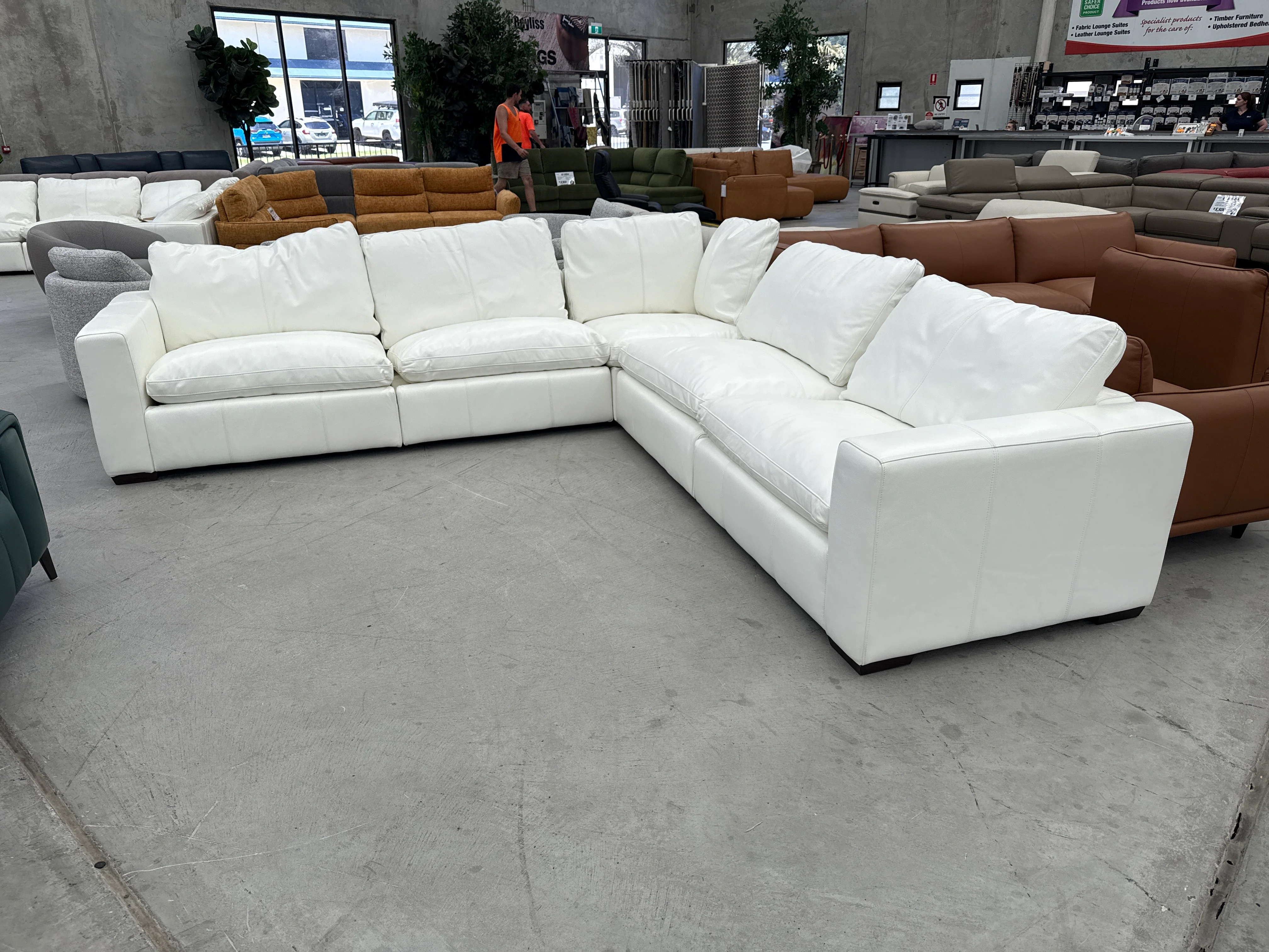 HTL-12327-A Modular Corner Suite  - Snow White - Floor Stock
