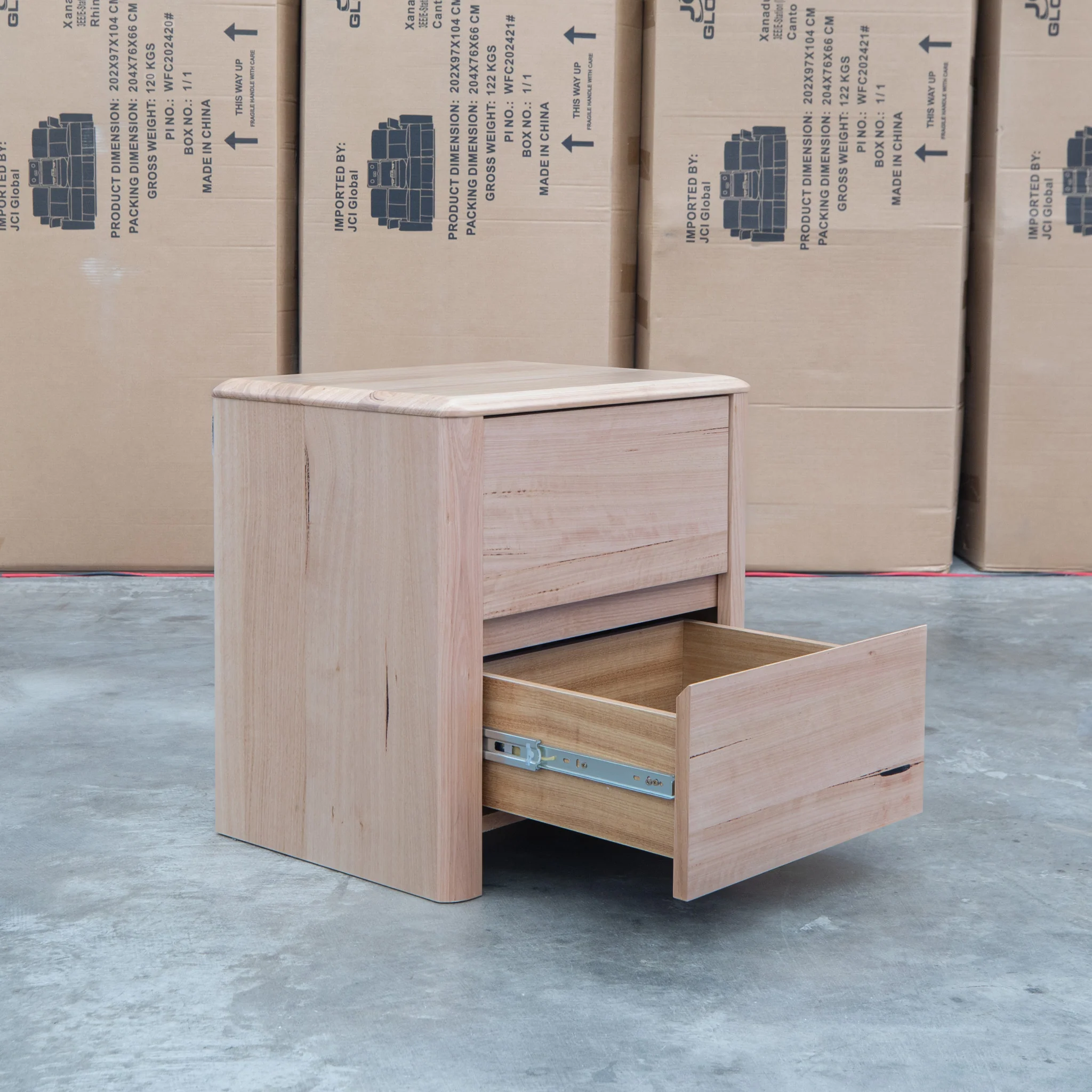 Island Messmate Two Drawer Bedside - Image 4