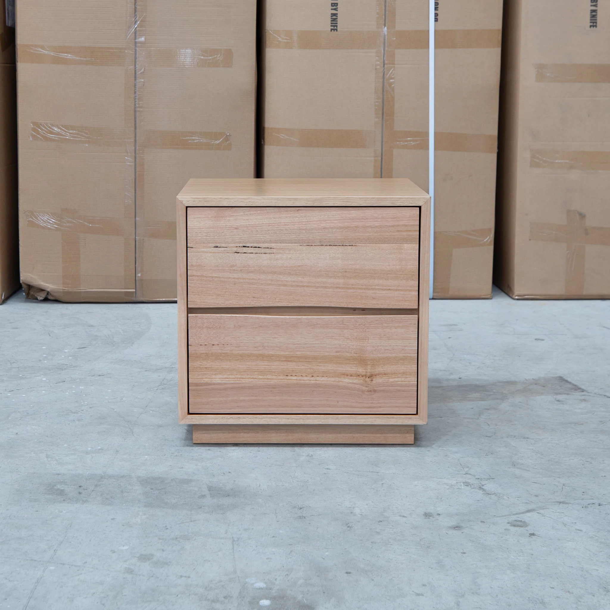 Lana Two Drawer Australian Messmate Hardwood Bedside