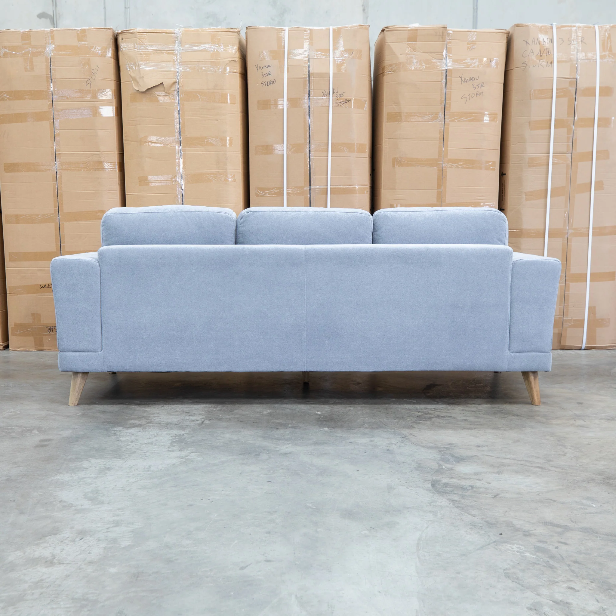 Lucas Three Seat Sofa - Smoke - Image 4