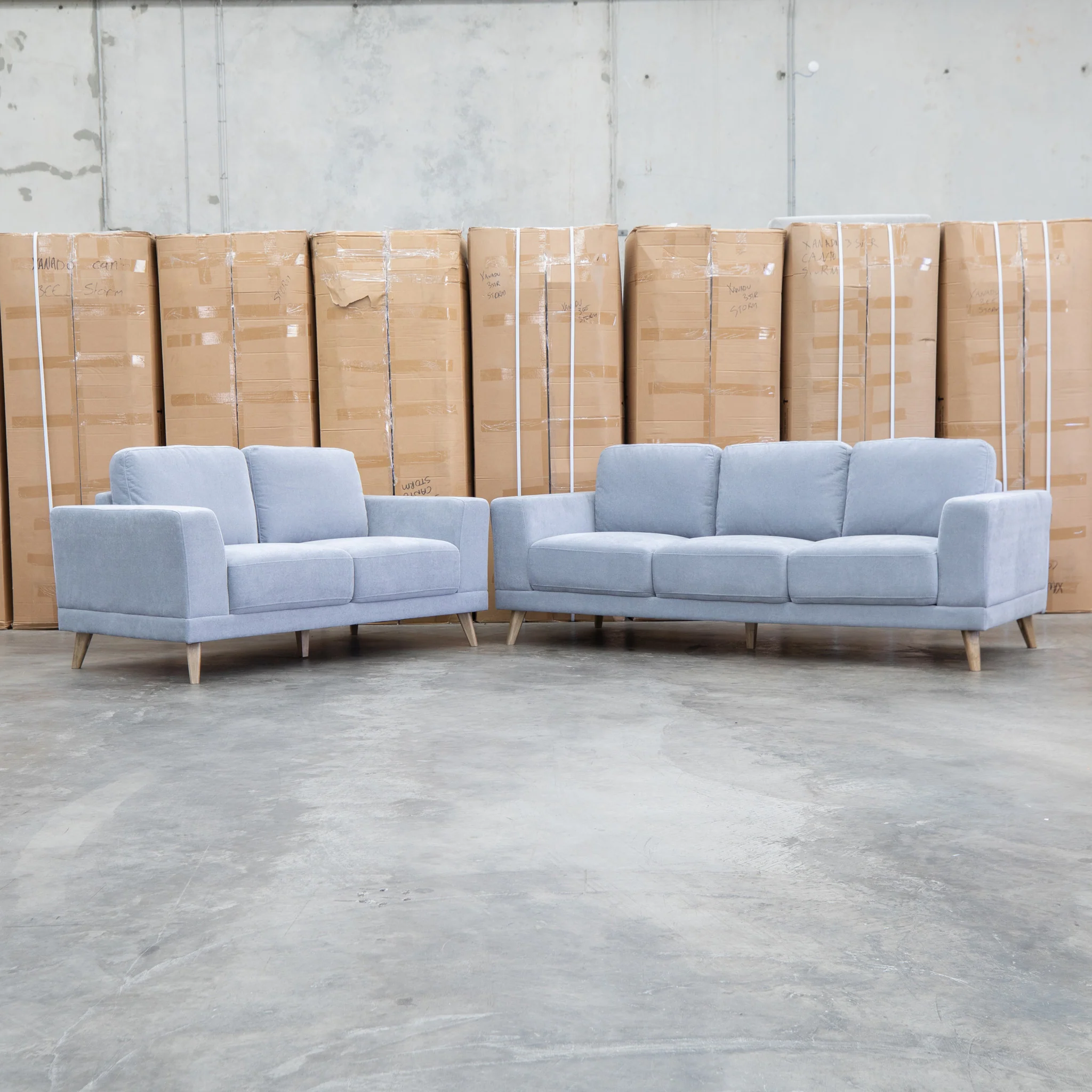 Lucas Three Seat Sofa - Smoke - Image 5