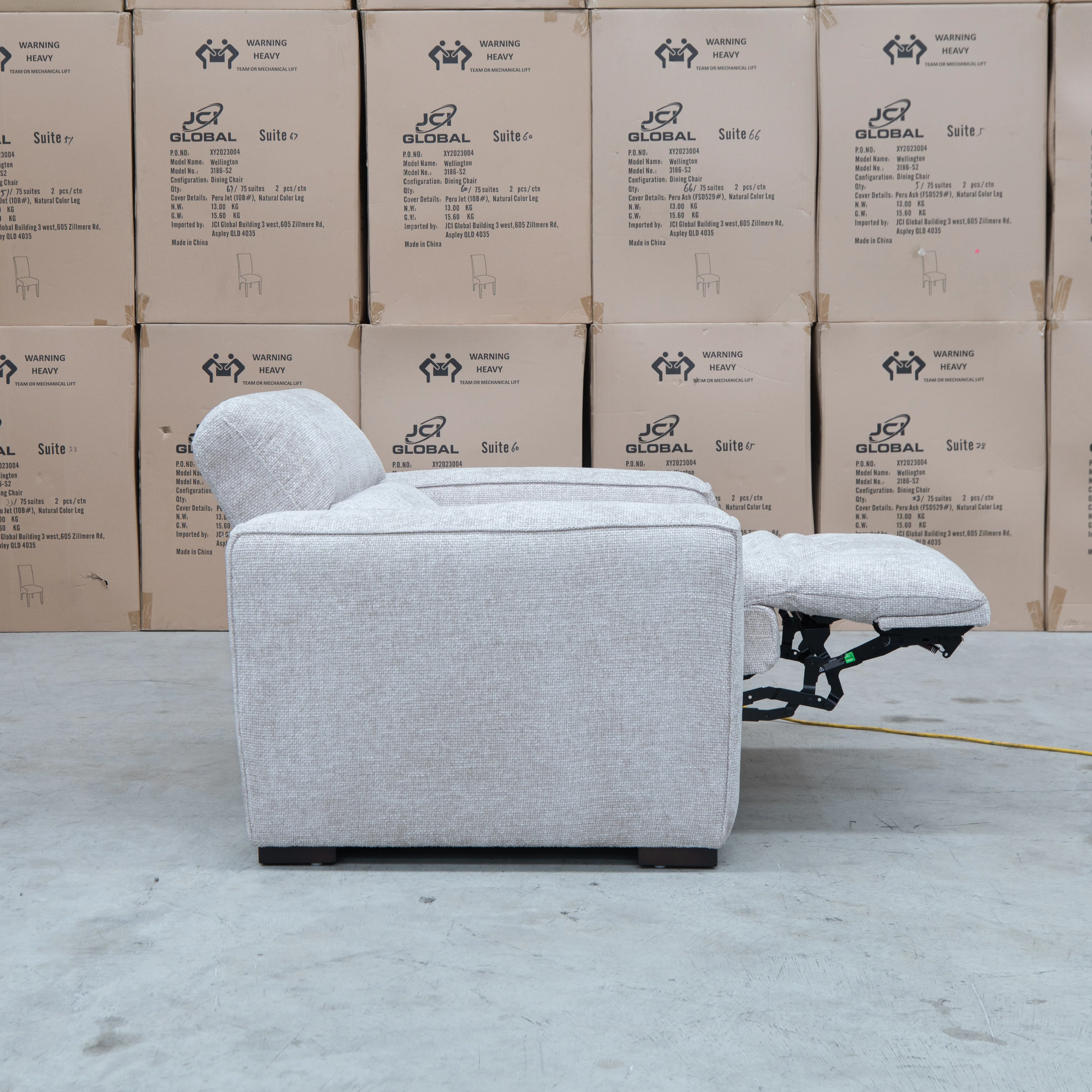 Marina Bay Feather & Foam Dual Motor Electric Recliner - Oatmeal - Image 13
