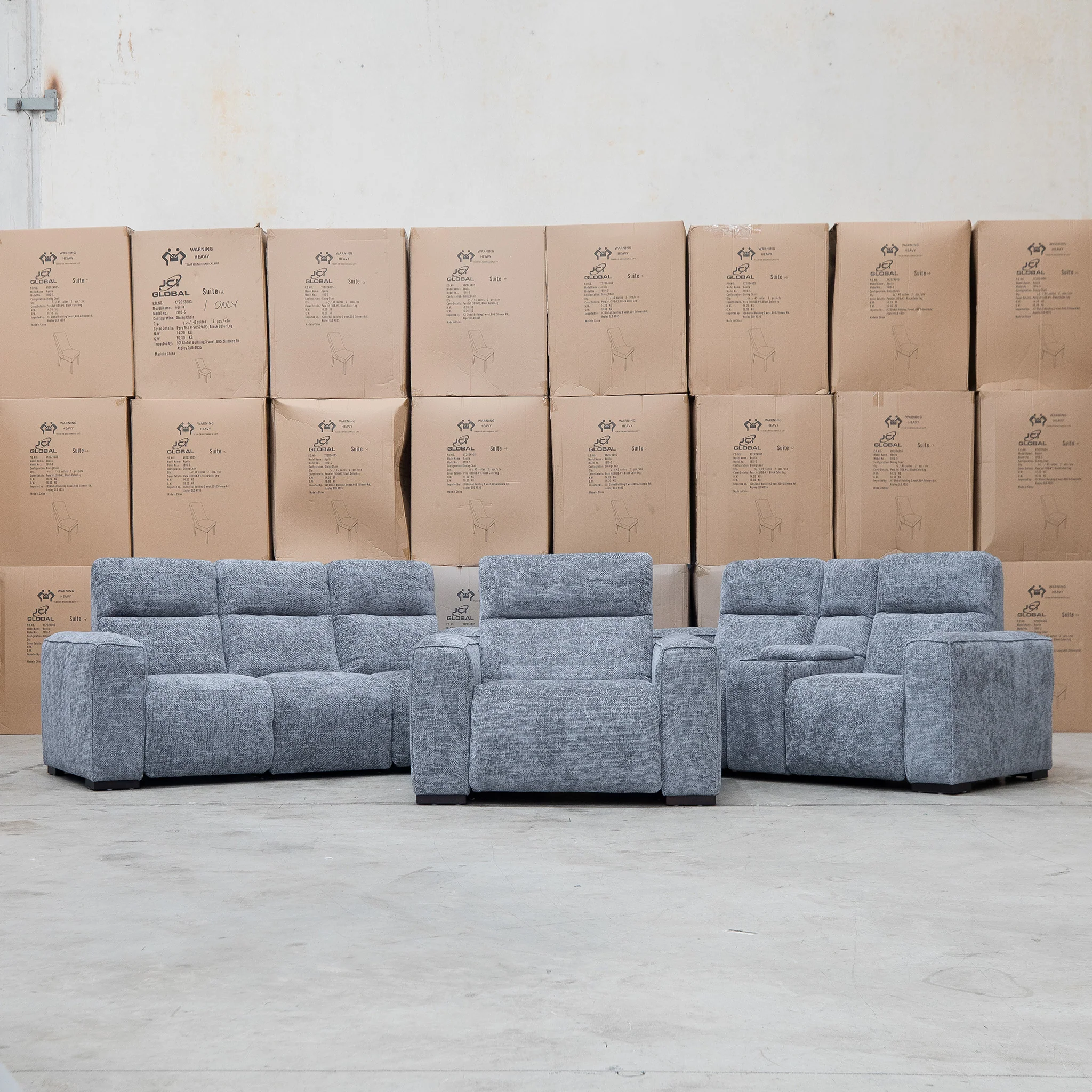 Marina Bay Feather & Foam Dual Motor Electric Recliner - Signature Grey - Image 10