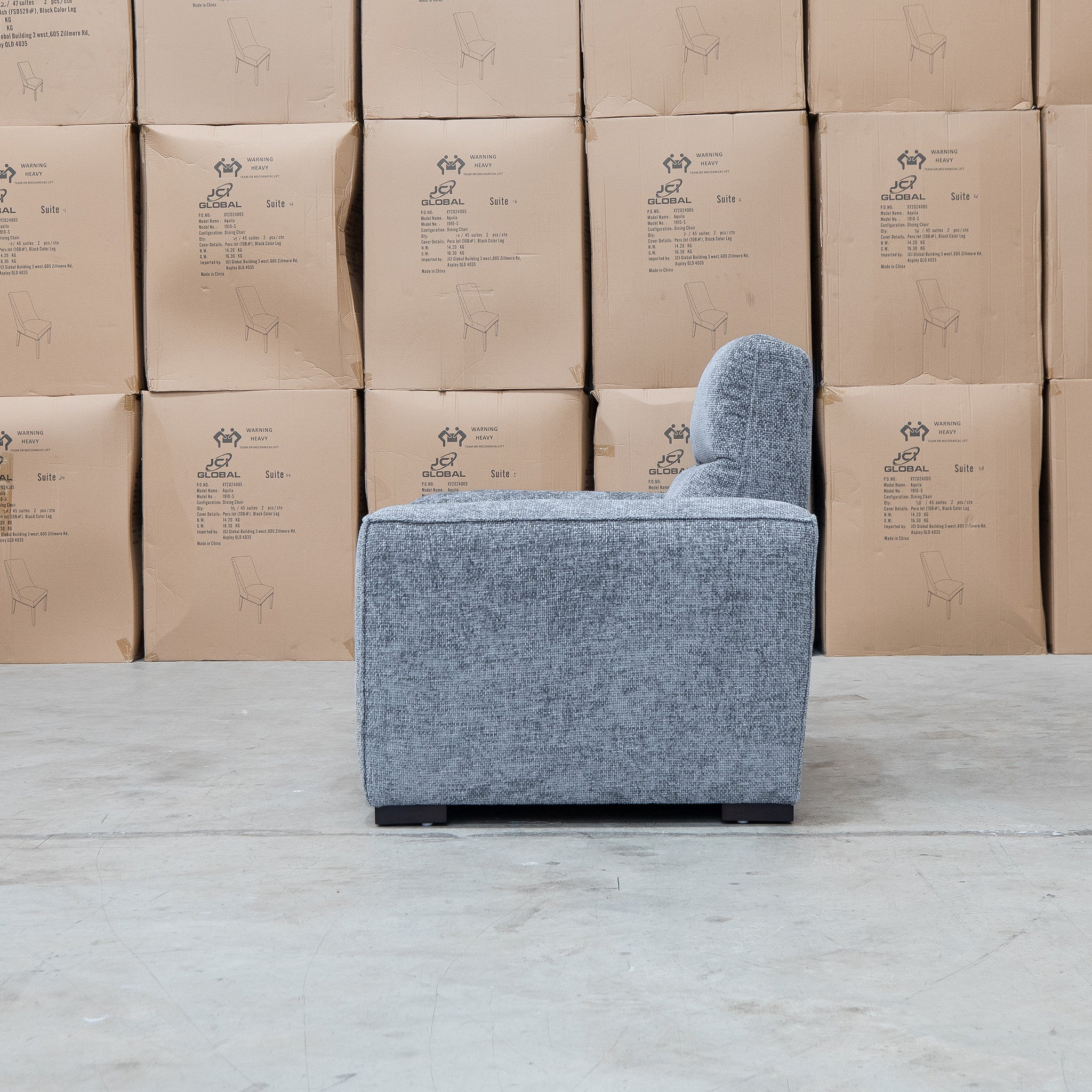 Marina Bay Feather & Foam Dual Motor Electric Recliner - Signature Grey - Image 6
