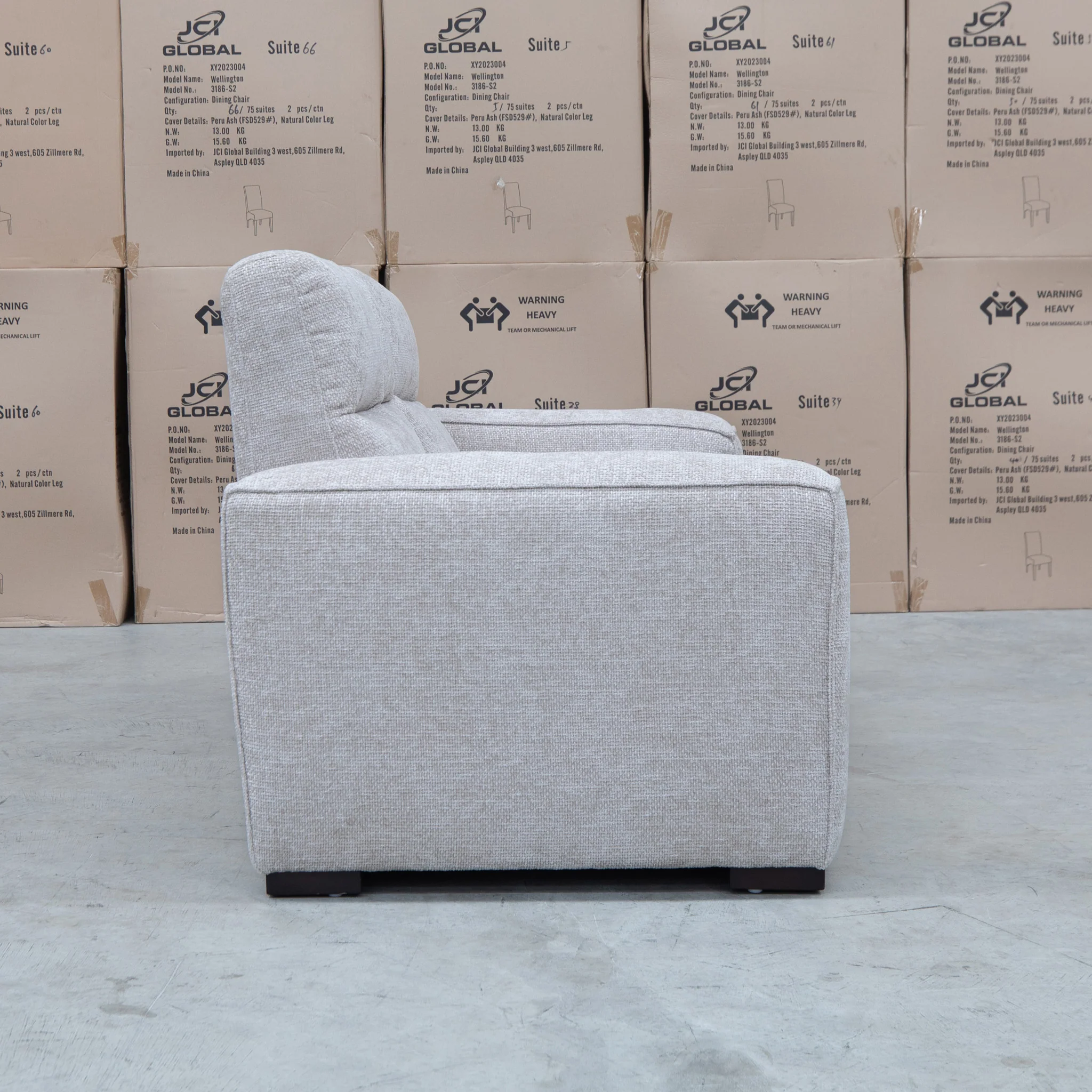 Marina Bay Feather & Foam Dual Motor Electric Two Seater Theatre Lounge - Oatmeal - Image 12