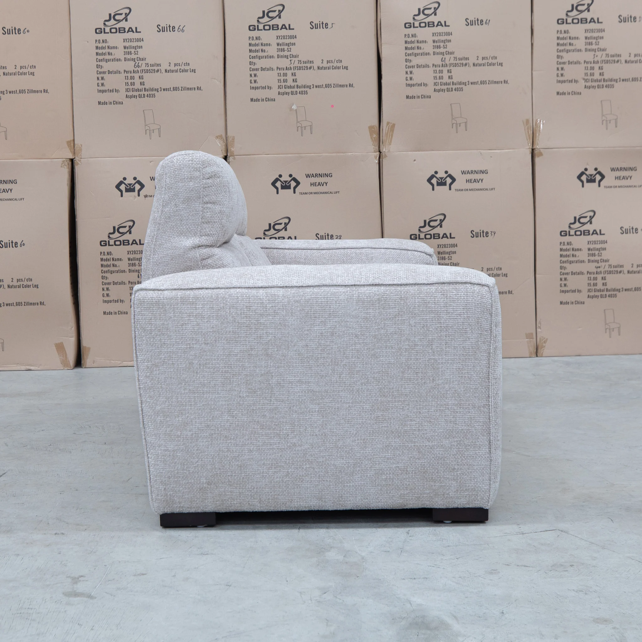 Marina Bay Feather & Foam Dual Motor Electric Two Seater Theatre Lounge - Oatmeal - Image 13