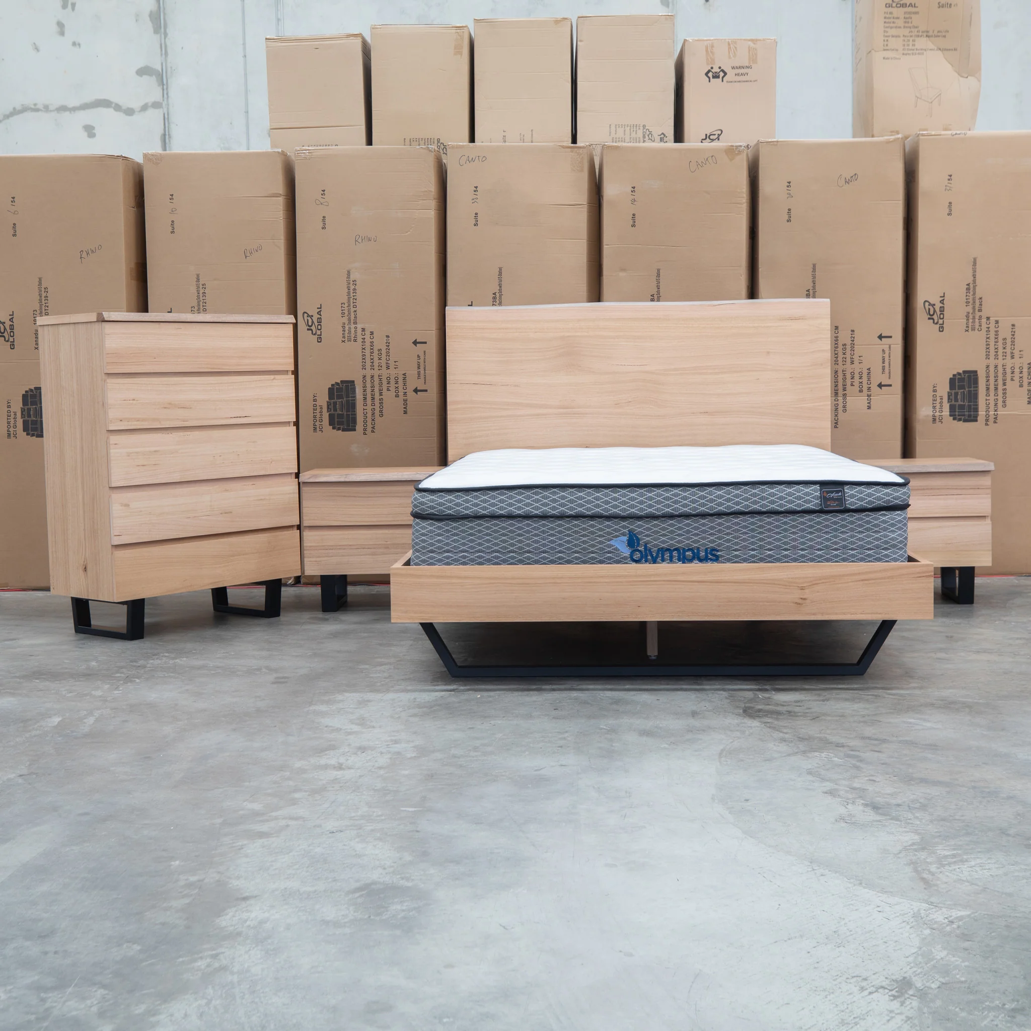 Monaco Live Edge Messmate Timber Queen Floating Bedframe - Image 10