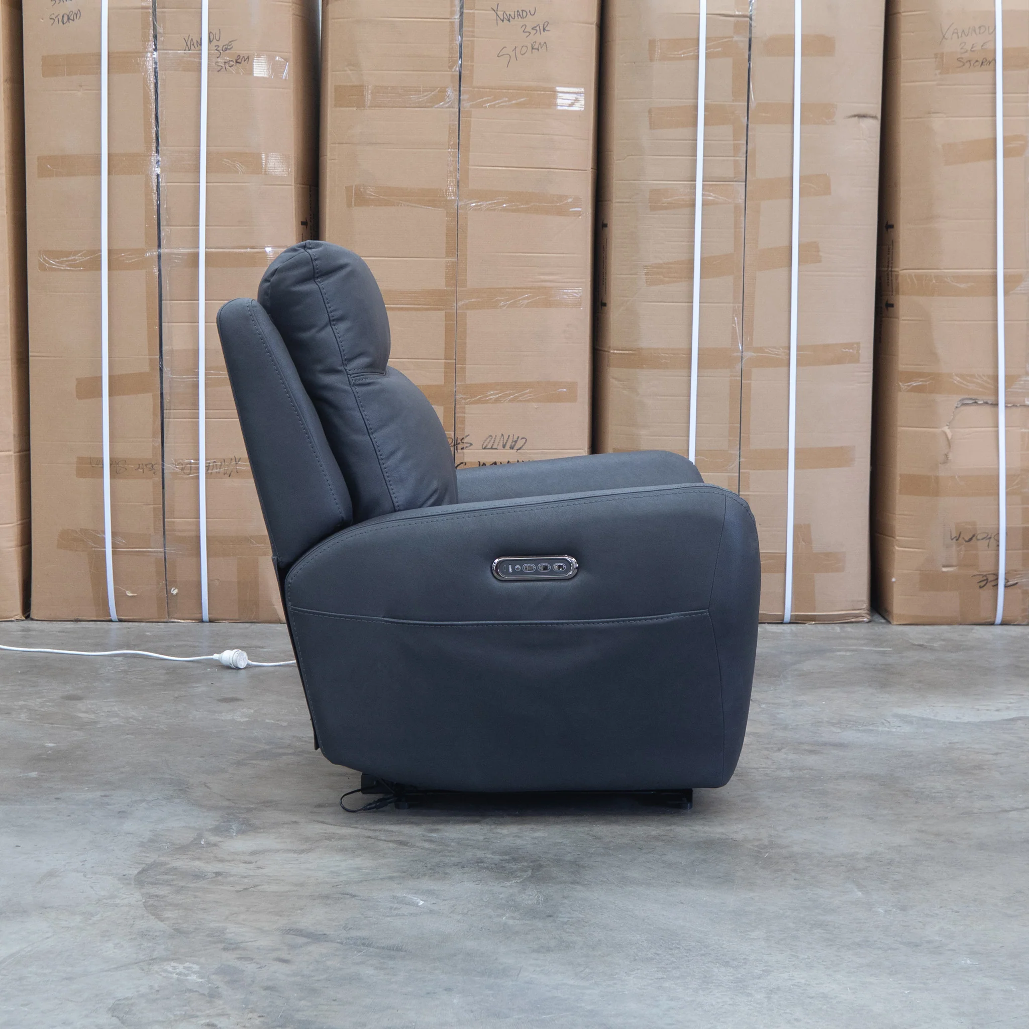 Palm Cove Triple Motor Electric Recliner - Coal - Image 12