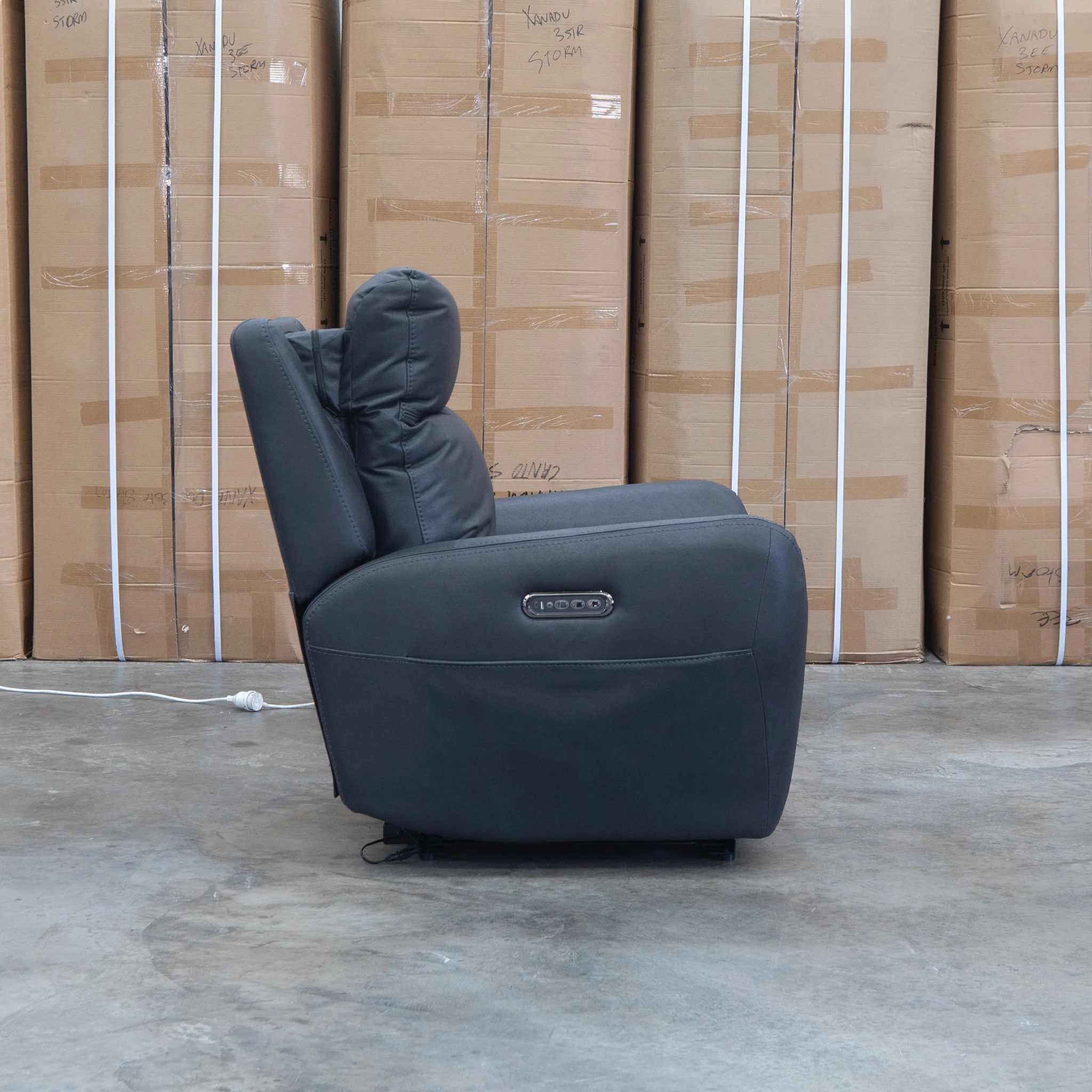 Palm Cove Triple Motor Electric Recliner - Coal - Image 13