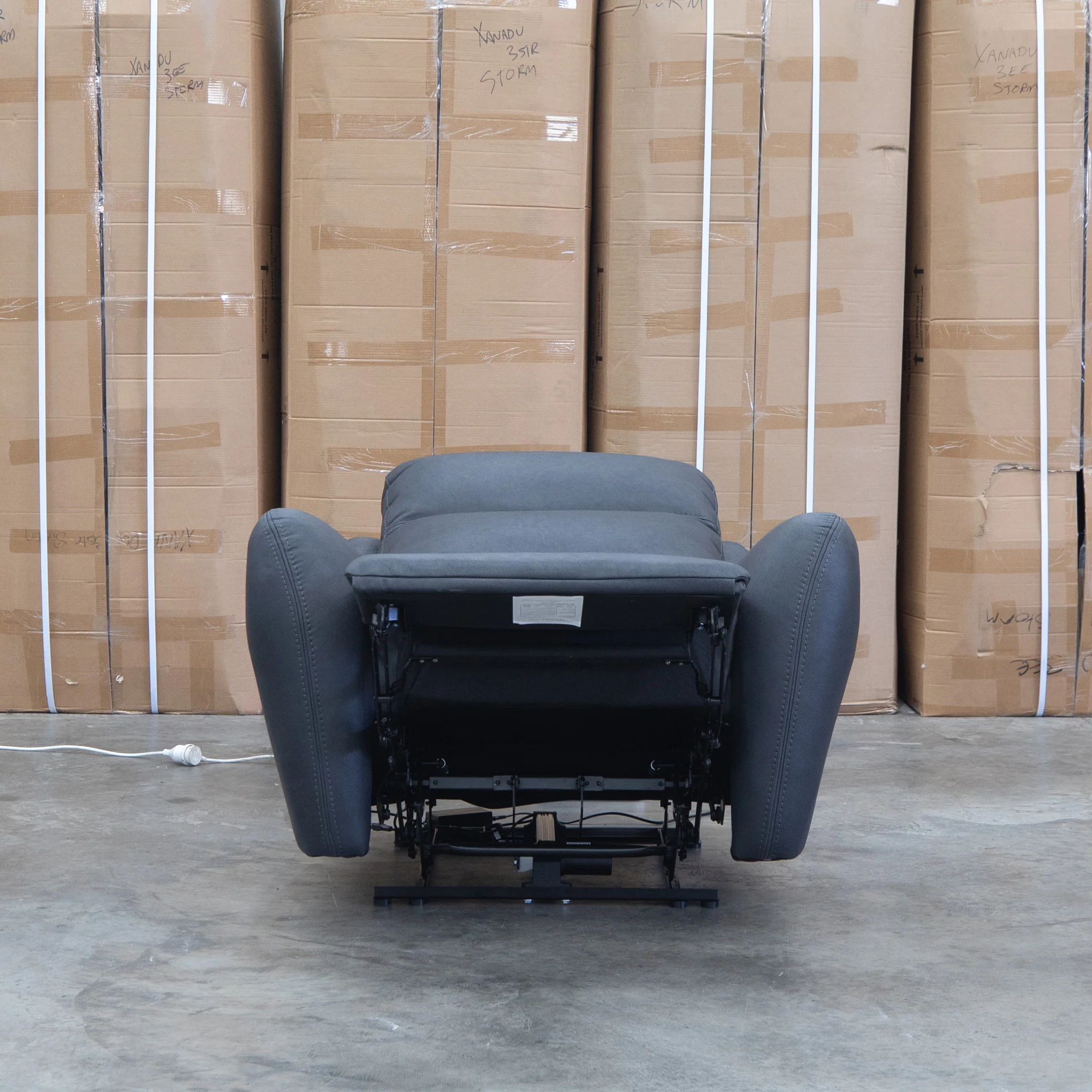 Palm Cove Triple Motor Electric Recliner - Coal - Image 7