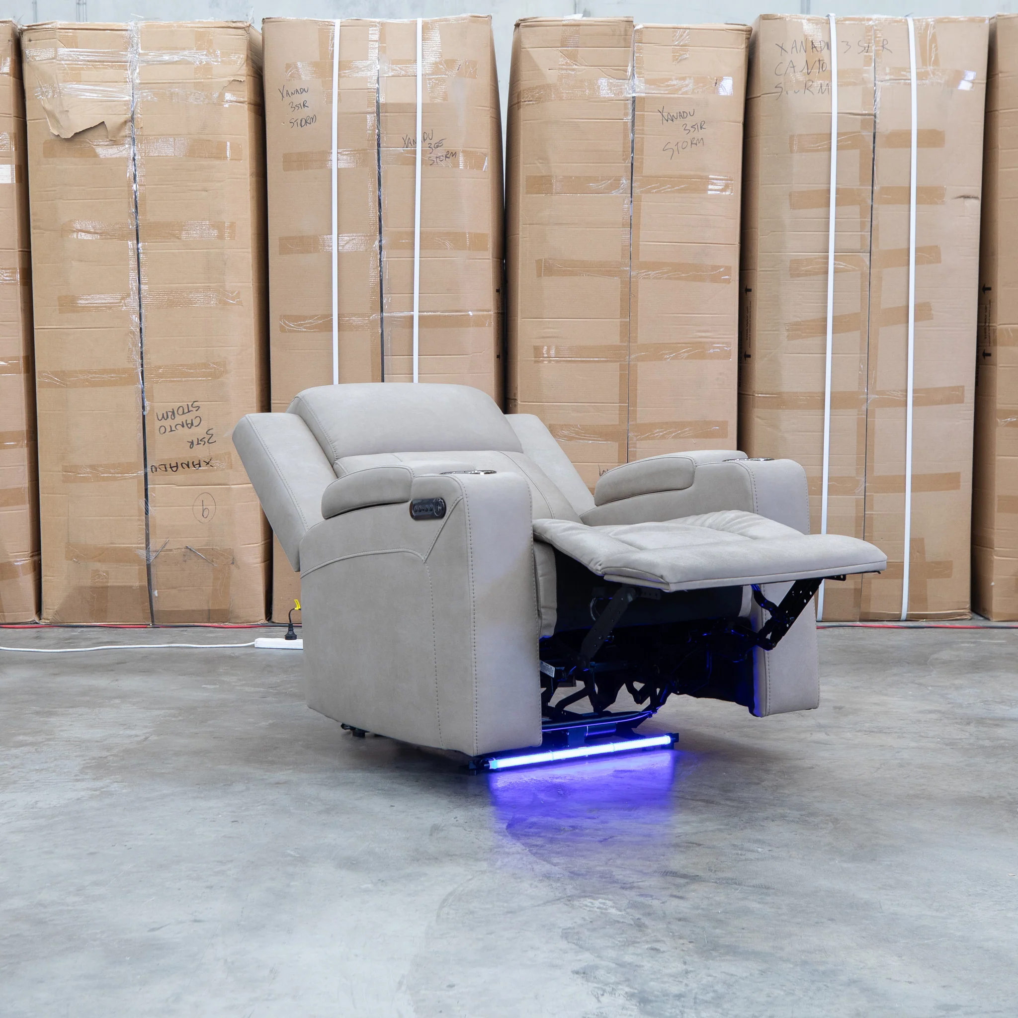 Portside Dual-Electric Single Recliner - Almond - Image 13