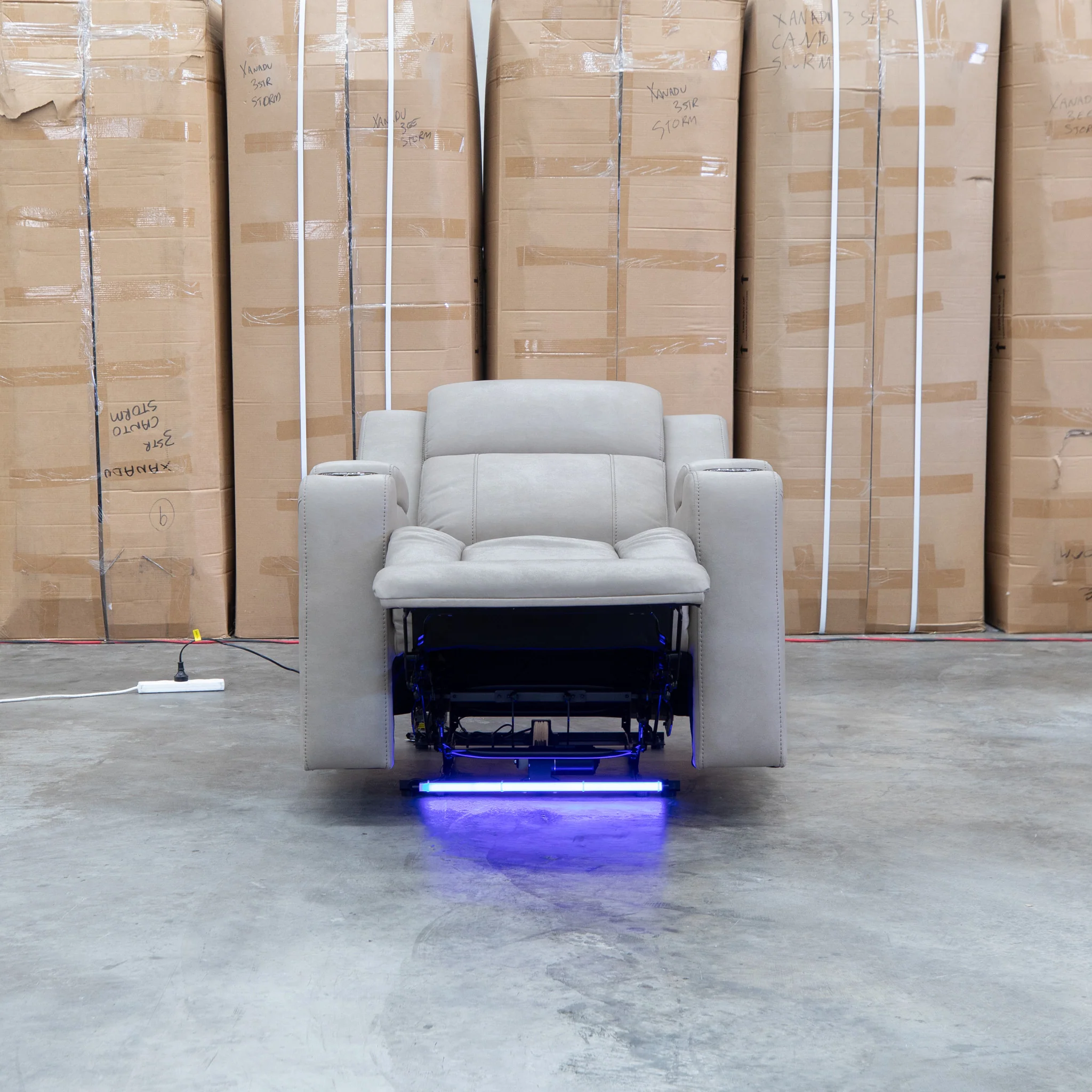 Portside Dual-Electric Single Recliner - Almond - Image 8