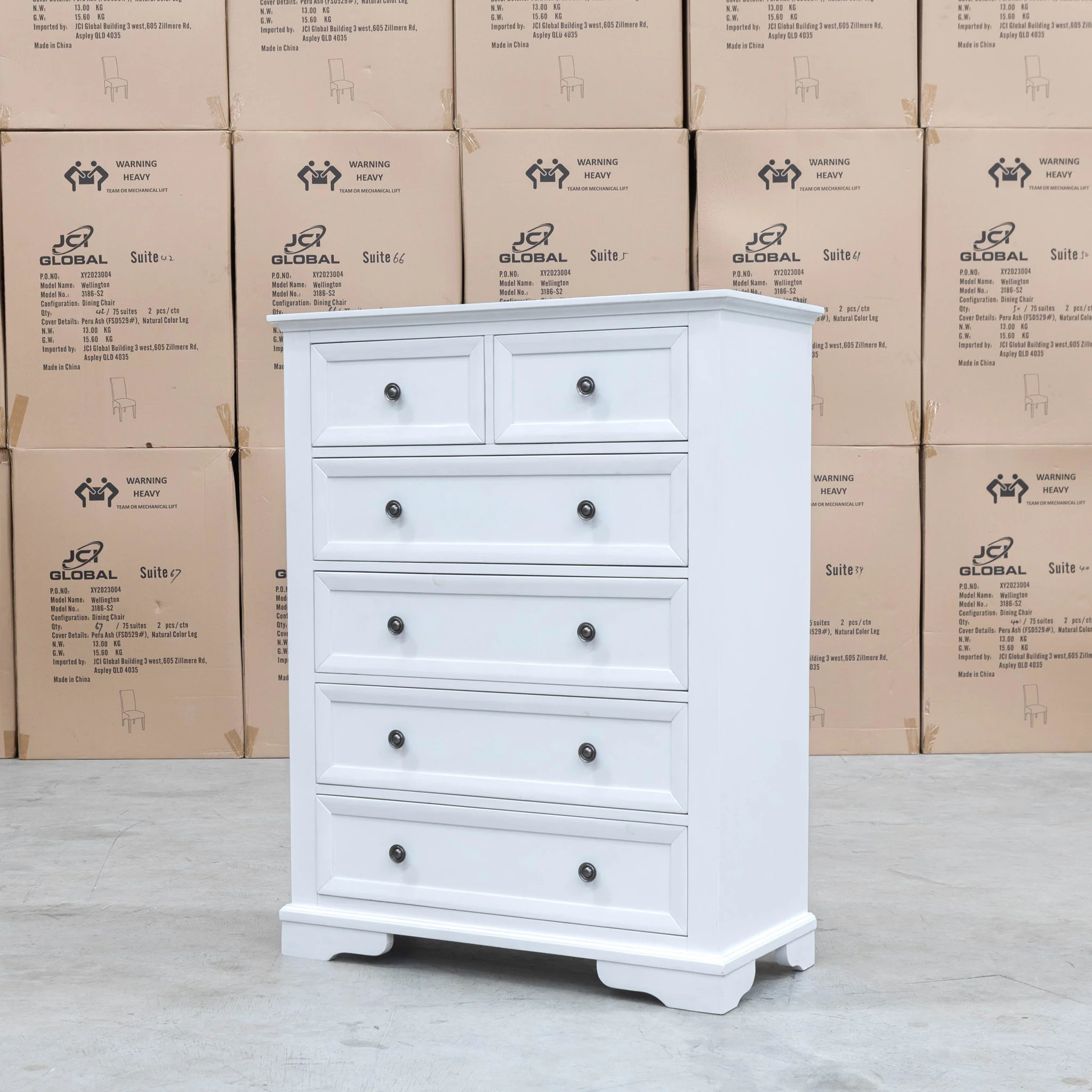 Sala 6 Drawer Hardwood Tallboy - Available After 26th July - Image 3