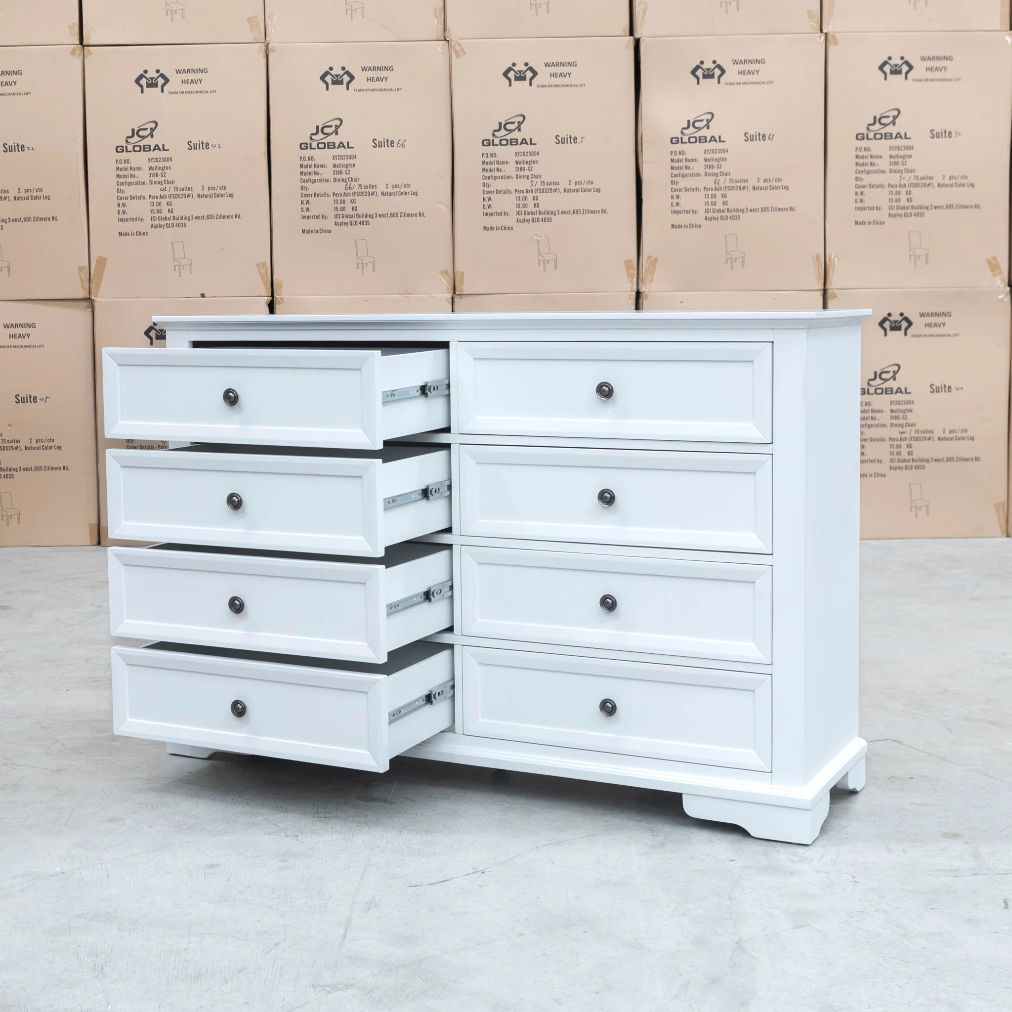 Sala 8 Drawer Hardwood Dresser - Available After 26th July - Image 6