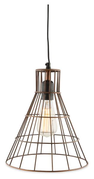 Torch Galvanized Iron Wire Pendant Hanging Light  -  Antique Copper  - FH07 - Available In-Store Only