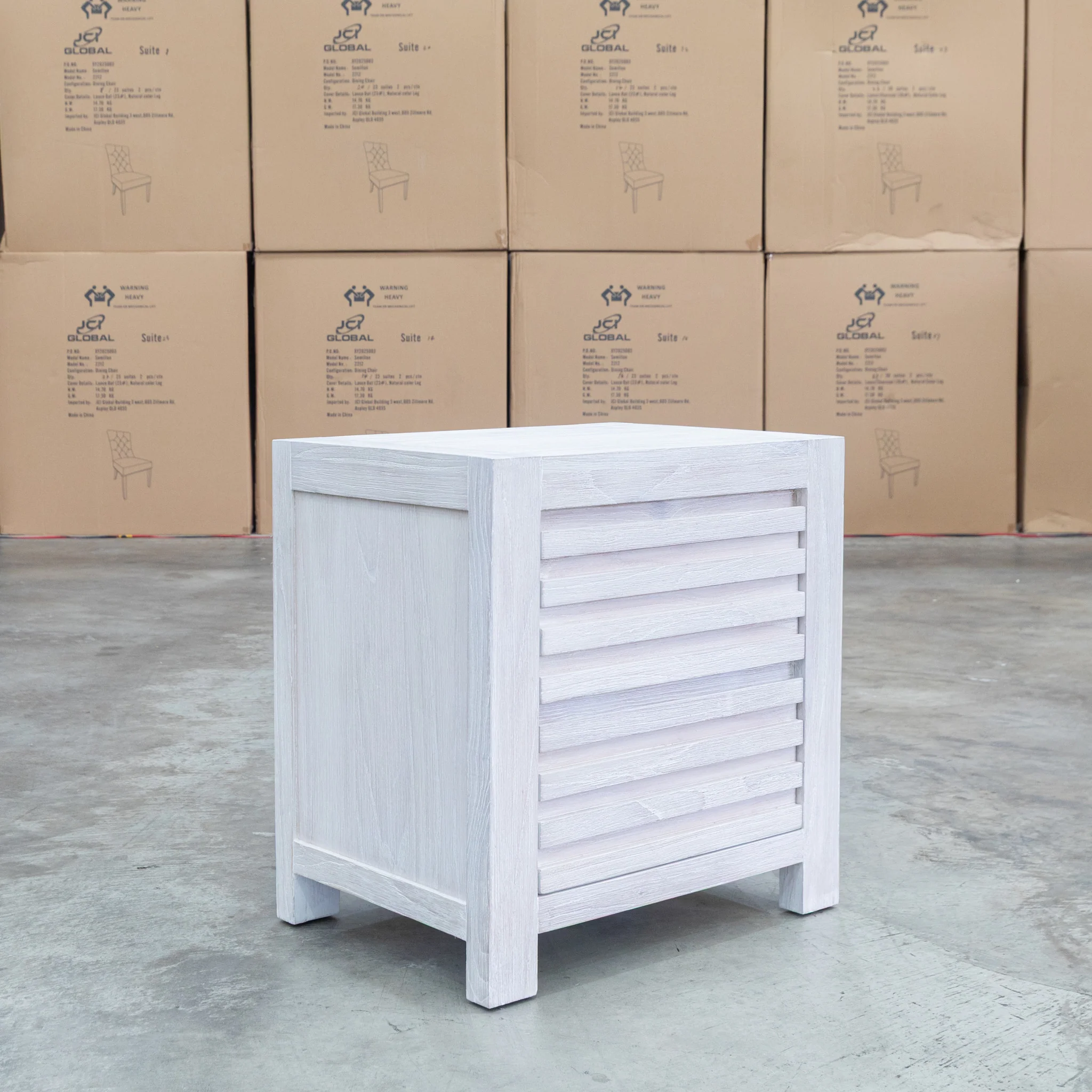 Valentino Two Drawer Mountain Ash Bedside - Image 3